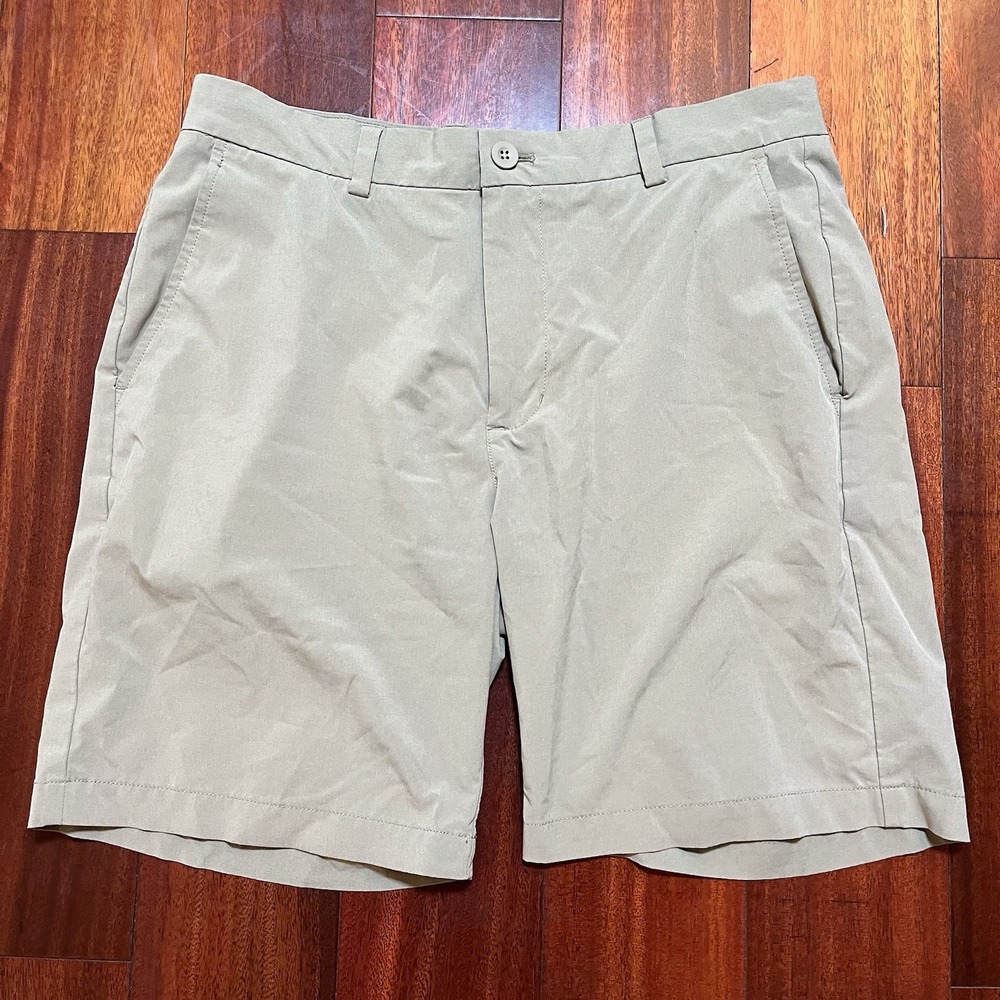 Vineyard Vines Performance Shorts Mens 33 Gray Breaker Chino Stretch Golf Casual